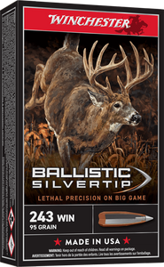 Winchester Ammo SBST243A Ballistic Silvertip 243Win 95gr Rapid Controlled Expansion Polymer Tip 20 Per Box/10 Case Winchester Ammo SBST243A Ballistic Silvertip 243Win 95gr Rapid Controlled Expansion Polymer Tip 20 Per Box/10 Case