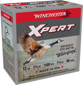 Winchester Ammo WEX12HBB Super X Xpert High Velocity 12Gauge 2.75" 1 1/8oz BBShot 25 Per Box/10 Case Winchester Ammo WEX12HBB Super X Xpert High Velocity 12Gauge 2.75" 1 1/8oz BBShot 25 Per Box/10 Case