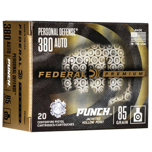 FED PUNCH 380ACP 85GR JHP 20/10 FED PUNCH 380ACP 85GR JHP 20/10