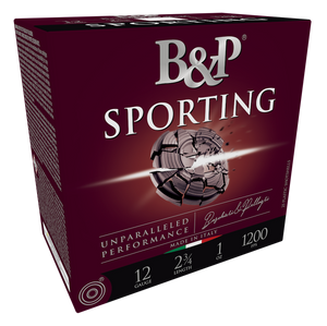 B&P 12B1SCL7 Sporting Clay 12Gauge 2.75" 1oz 7.5Shot 25 Per Box/10 Case B&P 12B1SCL7 Sporting Clay 12Gauge 2.75" 1oz 7.5Shot 25 Per Box/10 Case
