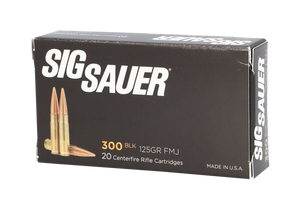 Sig Sauer E300B120 Elite Performance 300 Blackout 125 gr Full Metal Jacket 20 Per Box/ 25 Case Sig Sauer E300B120 Elite Performance 300 Blackout 125 gr Full Metal Jacket 20 Per Box/ 25 Case