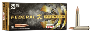 Federal P223S Premium 223Rem 55gr Barnes TSX 20 Per Box/10 Case Federal P223S Premium 223Rem 55gr Barnes TSX 20 Per Box/10 Case