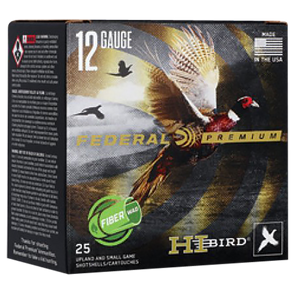 Federal HVF12HW5 Federal Premium Hi-Bird 12Gauge 2.75" 1 1/4oz 5Shot 25 Per Box/10 Case Federal HVF12HW5 Federal Premium Hi-Bird 12Gauge 2.75" 1 1/4oz 5Shot 25 Per Box/10 Case