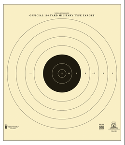 Action Target SR1100 Sighting Military Bullseye Tagboard Hanging 100 yds 21" x 21" Black/White 100 Per Box Action Target SR1100 Sighting Military Bullseye Tagboard Hanging 100 yds 21" x 21" Black/White 100 Per Box
