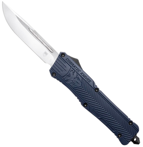 CobraTec Knives LNYCCTK1LDNS CTK-1 Large 3.75" OTF Drop Point Plain D2 Steel Blade/NYPD Blue Aluminum Handle Features Glass Breaker Includes Pocket Clip CobraTec Knives LNYCCTK1LDNS CTK-1 Large 3.75" OTF Drop Point Plain D2 Steel Blade/NYPD Blue Aluminum Handle Features Glass Breaker Includes Pocket Clip