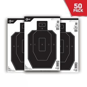 ALLEN EZ AIM PAPER IPSC 1/2 TAGET 12X18 50PK ALLEN EZ AIM PAPER IPSC 1/2 TAGET 12X18 50PK