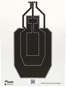 Sig Sauer SCT358 T300 Replacement Target USPSA Hanging Black/White Sig Sauer SCT358 T300 Replacement Target USPSA Hanging Black/White