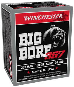 Winchester Ammo X357MBB Big Bore 357Mag 158gr Semi Jacketed Hollow Point 20 Per Box/10 Case Winchester Ammo X357MBB Big Bore 357Mag 158gr Semi Jacketed Hollow Point 20 Per Box/10 Case