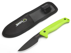 HME KNFBCK Fixed Blade 2.50" Fixed Caper Plain Black Oxide 420HC SS Blade Green TPR Handle Includes Sheath HME KNFBCK Fixed Blade 2.50" Fixed Caper Plain Black Oxide 420HC SS Blade Green TPR Handle Includes Sheath