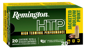 Remington Ammunition 28293 HTP 9mmLuger+P 115gr Jacketed Hollow Point 20 Per Box/25 Case Remington Ammunition 28293 HTP 9mmLuger+P 115gr Jacketed Hollow Point 20 Per Box/25 Case