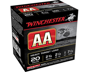 WIN AA HEAVY 20GA 2.75 1OZ #7.5 25/10 WIN AA HEAVY 20GA 2.75 1OZ #7.5 25/10