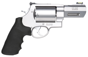 Smith & Wesson 11623 Model 500 Performance Center 500 S&W Mag Stainless Steel 3.50" Barrel, 5rd Unfluted Cylinder & X Frame, Trigger Overtravel Stop, HiViz Fiber Optic Front Sight Smith & Wesson 11623 Model 500 Performance Center 500 S&W Mag Stainless Steel 3.50" Barrel, 5rd Unfluted Cylinder & X Frame, Trigger Overtravel Stop, HiViz Fiber Optic Front Sight