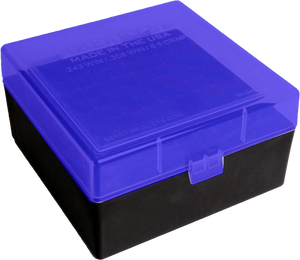 Berry's 87439 Ammo Box Blue/Black Polypropylene 100rd Berry's 87439 Ammo Box Blue/Black Polypropylene 100rd