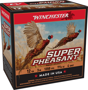 Winchester Ammo X123PH4 Super Pheasant Magnum High Brass 12Gauge 3" 1 5/8oz 4Shot 25 Per Box/10 Case Winchester Ammo X123PH4 Super Pheasant Magnum High Brass 12Gauge 3" 1 5/8oz 4Shot 25 Per Box/10 Case