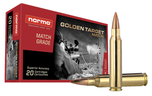 Norma Ammunition 10157692 Dedicated Precision Golden Target Match 223Rem 69gr Boat Tail Hollow Point 20 Per Box/10 Case Norma Ammunition 10157692 Dedicated Precision Golden Target Match 223Rem 69gr Boat Tail Hollow Point 20 Per Box/10 Case