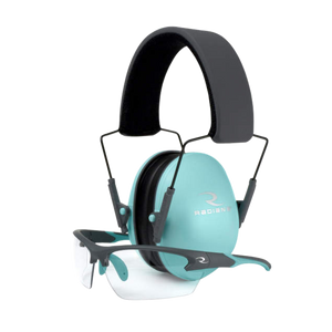 Radians LS0820CKCS G4 Junior Shooting Glasses Youth Clear Lens Charcoal Gray with Aqua Accents Frame Radians LS0820CKCS G4 Junior Shooting Glasses Youth Clear Lens Charcoal Gray with Aqua Accents Frame