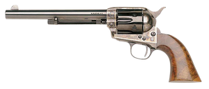 Taylors & Company 550907 1873 Cattleman SAO 45 Colt (LC) Caliber with 7.50" Blued Finish Barrel, 6rd Capacity Blued Finish Cylinder, Color Case Hardened Finish Steel Frame & Walnut Grip Taylors & Company 550907 1873 Cattleman SAO 45 Colt (LC) Caliber with 7.50" Blued Finish Barrel, 6rd Capacity Blued Finish Cylinder, Color Case Hardened Finish Steel Frame & Walnut Grip