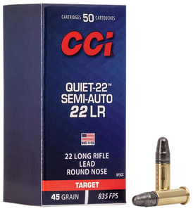 CCI 975CC Quiet-22 22LR 45gr Lead Round Nose 50 Per Box/100 Case CCI 975CC Quiet-22 22LR 45gr Lead Round Nose 50 Per Box/100 Case