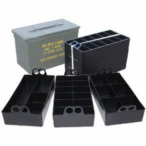 MTM AMMO CAN ORGANIZER FOR 50CAL BLK 3PK MTM AMMO CAN ORGANIZER FOR 50CAL BLK 3PK