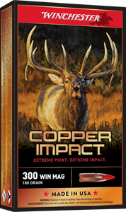 Winchester Ammo X300CLF2 Copper Impact 300WinMag 180gr Copper Extreme Point Lead Free 20 Per Box/10 Case Winchester Ammo X300CLF2 Copper Impact 300WinMag 180gr Copper Extreme Point Lead Free 20 Per Box/10 Case