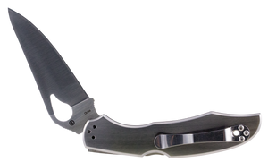 Spyderco BY03P2 Byrd Cara Cara 2 3.75" Folding Spear Point Plain 8Cr13MoV SS Blade Stainless Steel Handle Includes Pocket Clip Spyderco BY03P2 Byrd Cara Cara 2 3.75" Folding Spear Point Plain 8Cr13MoV SS Blade Stainless Steel Handle Includes Pocket Clip