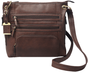 Bulldog BDP039 Cross Body Purse w/Holster Brown Leather Most Sm Pistols & Revolvers Ambidextrous Hand Bulldog BDP039 Cross Body Purse w/Holster Brown Leather Most Sm Pistols & Revolvers Ambidextrous Hand