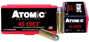Atomic Ammunition 00434 Cowboy Action Precision Craft 45Colt 200gr Lead Round Nose Flat Point 50 Per Box/10 Case Atomic Ammunition 00434 Cowboy Action Precision Craft 45Colt 200gr Lead Round Nose Flat Point 50 Per Box/10 Case
