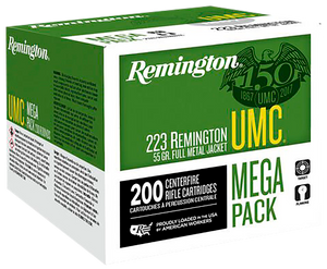 Remington Ammunition 23683 UMC Mega Pack 223Rem 55gr Full Metal Jacket 200 Per Box/4 Case Remington Ammunition 23683 UMC Mega Pack 223Rem 55gr Full Metal Jacket 200 Per Box/4 Case
