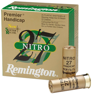 Remington Ammunition 20227 Premier Nitro 27 Handicap 12 Gauge 2.75" 1 oz 7.5 Shot 25 Per Box/ 10 Cs Remington Ammunition 20227 Premier Nitro 27 Handicap 12 Gauge 2.75" 1 oz 7.5 Shot 25 Per Box/ 10 Cs