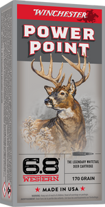 Winchester Ammo X68W1 Power-Point 6.8Western 170gr 20 Per Box/10 Case Winchester Ammo X68W1 Power-Point 6.8Western 170gr 20 Per Box/10 Case