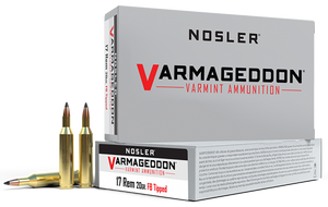Nosler 65105 Varmageddon 17Rem 20gr Flat Base Tipped 20 Per Box/20 Case Nosler 65105 Varmageddon 17Rem 20gr Flat Base Tipped 20 Per Box/20 Case