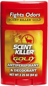 Wildlife Research 1247 Scent Killer Gold Antiperspirant & Deodorant Odor Eliminator Odorless Scent 2.25 oz Stick Wildlife Research 1247 Scent Killer Gold Antiperspirant & Deodorant Odor Eliminator Odorless Scent 2.25 oz Stick