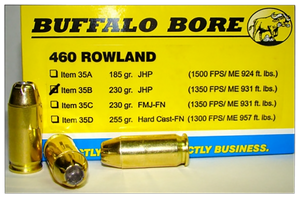 Buffalo Bore Ammunition 35B20 Personal Defense Strictly Business 460Rowland 230gr Jacket Hollow Point 20 Per Box/12 Case Buffalo Bore Ammunition 35B20 Personal Defense Strictly Business 460Rowland 230gr Jacket Hollow Point 20 Per Box/12 Case