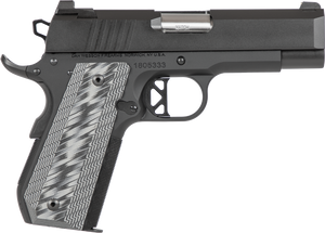 Dan Wesson 01883 ECP Compact Frame 45 ACP 8+1 4" Stainless Bull Barrel Black Duty Serrated Stainless Steel Slide Black Aluminum Frame wBeavertail Black/Gray G10 Grip Dan Wesson 01883 ECP Compact Frame 45 ACP 8+1 4" Stainless Bull Barrel Black Duty Serrated Stainless Steel Slide Black Aluminum Frame wBeavertail Black/Gray G10 Grip