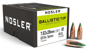 Nosler 30131 Ballistic Tip 7.62x39mm 123gr Spitzer Boat Tail 50/Box Nosler 30131 Ballistic Tip 7.62x39mm 123gr Spitzer Boat Tail 50/Box