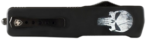Templar Knife Premium LW Fallen Large 3.55" OTF Dagger Plain Black Oxide Stonewashed D2 Steel Blade, 5.25" Black w/Skull Aluminum Handle Templar Knife Premium LW Fallen Large 3.55" OTF Dagger Plain Black Oxide Stonewashed D2 Steel Blade, 5.25" Black w/Skull Aluminum Handle