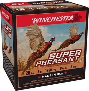 Winchester Ammo X203PH5 Super Pheasant Magnum High Brass 20Gauge 3" 1 1/4oz 5Shot 25 Per Box/10 Case Winchester Ammo X203PH5 Super Pheasant Magnum High Brass 20Gauge 3" 1 1/4oz 5Shot 25 Per Box/10 Case