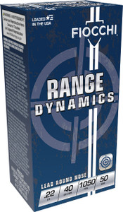 FIOCCHI RANGE DYNAMICS 22LR 40GR LRN 50 ROUND BOX FIOCCHI RANGE DYNAMICS 22LR 40GR LRN 50 ROUND BOX