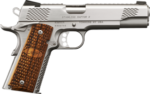 Kimber Mfg.,inc 3200365 Stainless Pro Raptor II 9mm 9+1 4" Stainless Steel Slide Satin Silver Zebrawood w/ Scale Pattern and Kimber Logo Grip Kimber Mfg.,inc 3200365 Stainless Pro Raptor II 9mm 9+1 4" Stainless Steel Slide Satin Silver Zebrawood w/ Scale Pattern and Kimber Logo Grip