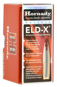 Hornady 22833 ELD-X 22 Cal .224 80 gr Extremely Low Drag-eXpanding 100 Per Box/ 25 Case Hornady 22833 ELD-X 22 Cal .224 80 gr Extremely Low Drag-eXpanding 100 Per Box/ 25 Case