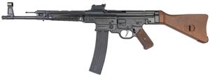 Mauser Rimfire 4440011CA STG-44 *CA Compliant Full Size 22 LR 10+1 16.50" Black Barrel & Receiver, Natural Wood Fixed Stock Mauser Rimfire 4440011CA STG-44 *CA Compliant Full Size 22 LR 10+1 16.50" Black Barrel & Receiver, Natural Wood Fixed Stock