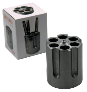 Caliber Gourmet CBG1007BK Caliber Gourmet Cylinder Pen Holder Black Aluminum 3.25" x 2.75" Pistol Cylinder Caliber Gourmet CBG1007BK Caliber Gourmet Cylinder Pen Holder Black Aluminum 3.25" x 2.75" Pistol Cylinder