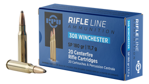 PPU PP3083 Standard Rifle 308Win 180gr Soft Point 20 Per Box/10 Case PPU PP3083 Standard Rifle 308Win 180gr Soft Point 20 Per Box/10 Case