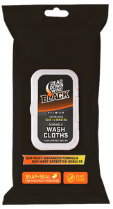 Dead Down Wind 13725 Wash Cloths Black Premium Odor Eliminator Unscented Scent 40 Count Dead Down Wind 13725 Wash Cloths Black Premium Odor Eliminator Unscented Scent 40 Count