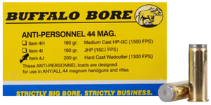 Buffalo Bore Ammunition 4J20 Anti-Personnel Strictly Business 44Rem Mag 200gr Hard Cast Wadcutter 20 Per Box/12 Case Buffalo Bore Ammunition 4J20 Anti-Personnel Strictly Business 44Rem Mag 200gr Hard Cast Wadcutter 20 Per Box/12 Case