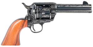 Pietta HF45LLE434NMBW 1873 Great Western II Sports South Exclusive 45 Colt (Long Colt) 6rd 4.75" Blued Engraved Steel Barrel & Cylinder, Blued Engraved Steel Frame, Walnut Grip, Exposed Hammer Pietta HF45LLE434NMBW 1873 Great Western II Sports South Exclusive 45 Colt (Long Colt) 6rd 4.75" Blued Engraved Steel Barrel & Cylinder, Blued Engraved Steel Frame, Walnut Grip, Exposed Hammer