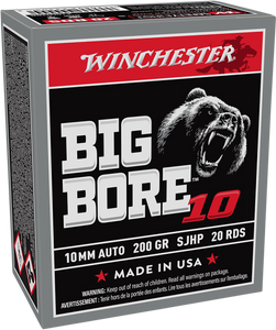 Winchester Big Bore 10mm 200gr Semi JHP 20 Round Box Winchester Big Bore 10mm 200gr Semi JHP 20 Round Box