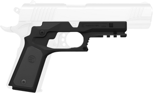 Recover Tactical CC3P0104 Frame Grip Black Polymer Frame with Interchangeable Black & Gray Panels for Standard Frame 1911 Recover Tactical CC3P0104 Frame Grip Black Polymer Frame with Interchangeable Black & Gray Panels for Standard Frame 1911