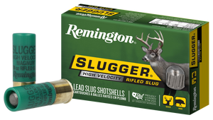 Remington Ammunition 28600 Slugger High Velocity 12 Gauge 2.75" 7/8 oz Rifled Slug Shot 5 Per Box/50 Cs Remington Ammunition 28600 Slugger High Velocity 12 Gauge 2.75" 7/8 oz Rifled Slug Shot 5 Per Box/50 Cs
