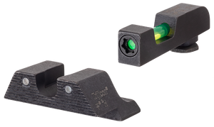Trijicon 601106 DI Night Sight Set Green Tritium/Fiber Optic/Black Outline Front, Green Tritium Rear, Black Frame, Fits Glock 42/43/43X/48 Excludes MOS Trijicon 601106 DI Night Sight Set Green Tritium/Fiber Optic/Black Outline Front, Green Tritium Rear, Black Frame, Fits Glock 42/43/43X/48 Excludes MOS